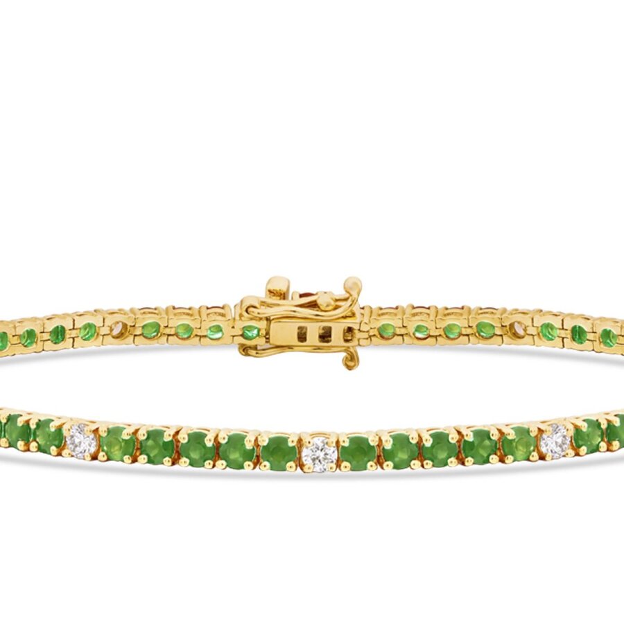 3,64 ct. Diamant Smaragd Armband
