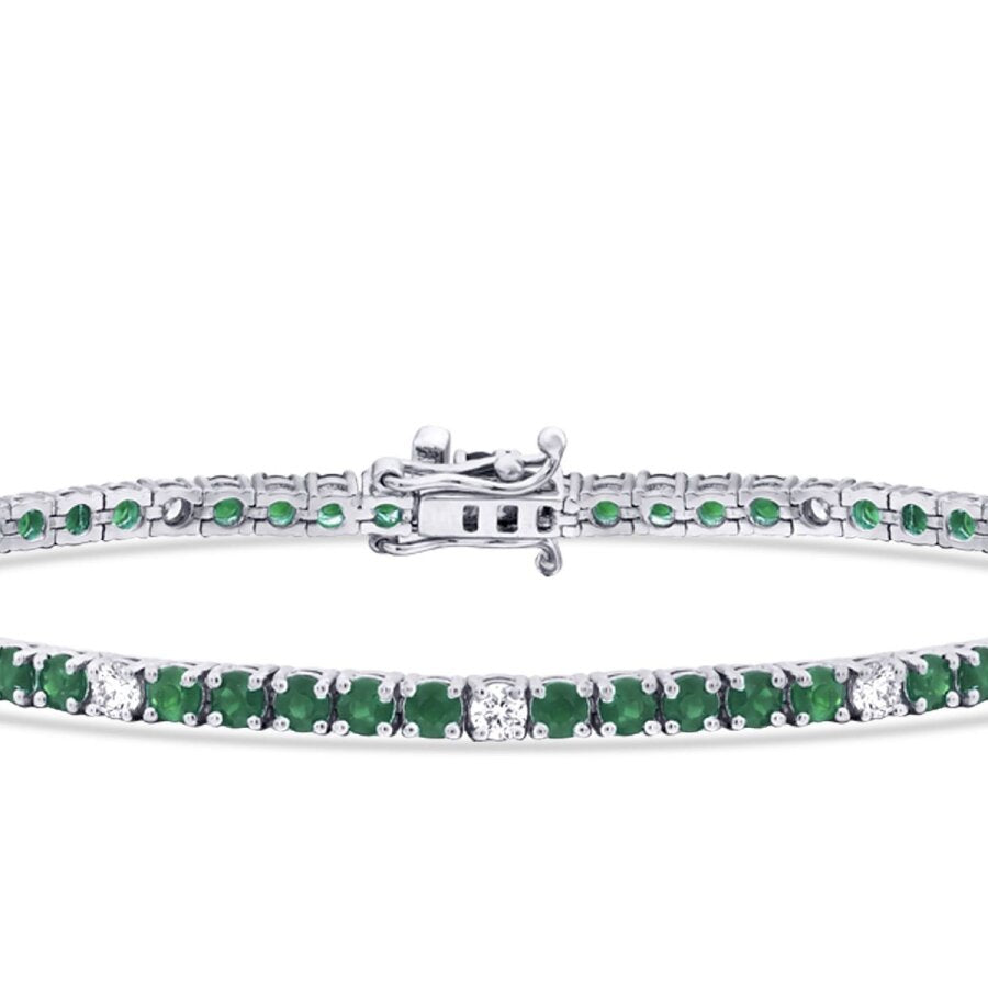 3,62 ct. Diamant Smaragd Armband