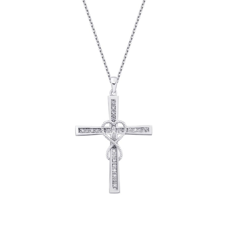 0,16 ct. Diamant Kreuz Halskette