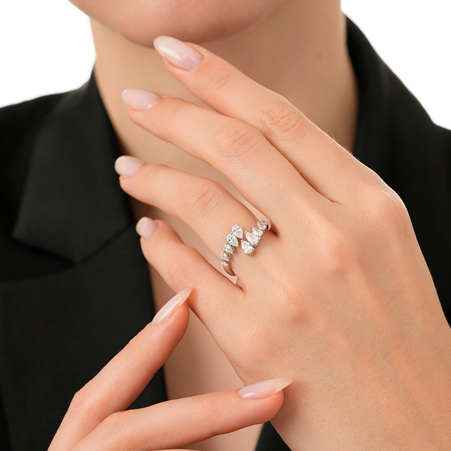 1,08 ct. Diamant Tropfen Ring