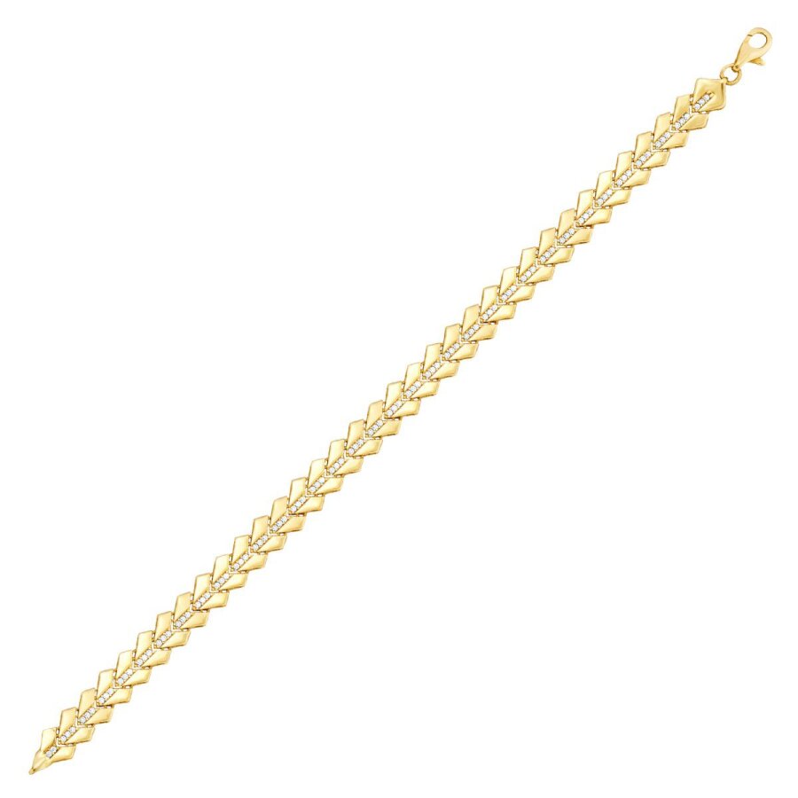 Armband mit Stein in Dreiecksform aus Gold