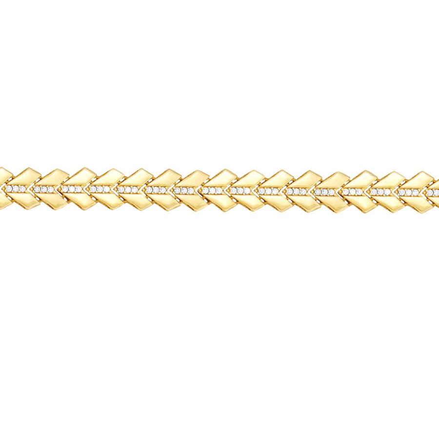 Armband mit Stein in Dreiecksform aus Gold