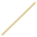 Armband mit Stein und Nageldesign aus Gold
