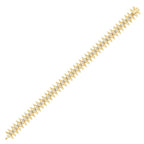 Armband mit Stein und Nageldesign aus Gold