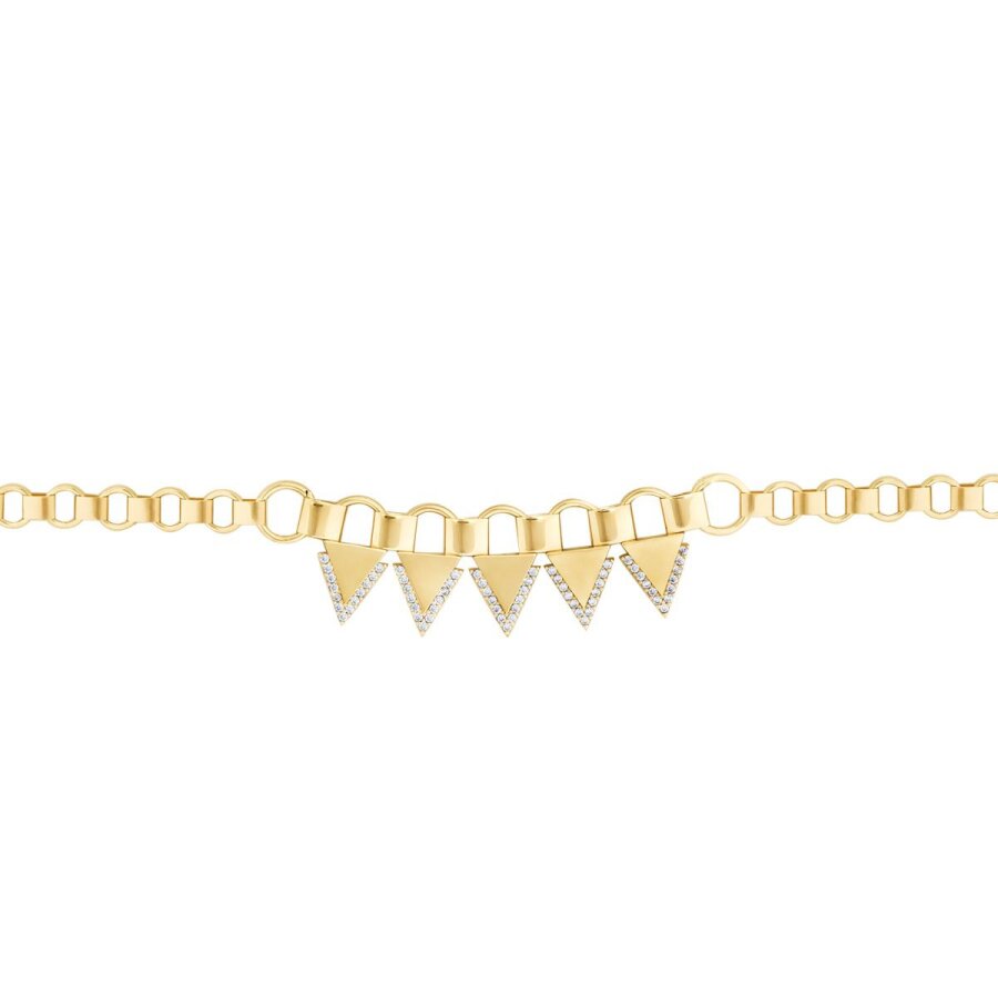 Armband mit Stein in Dreiecksform aus Gold