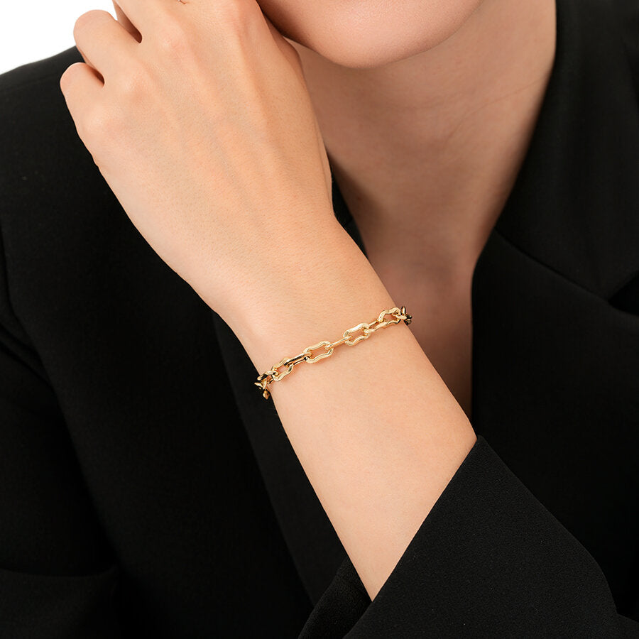 Armband im Twist- und Büroklammer-Design aus Gold
