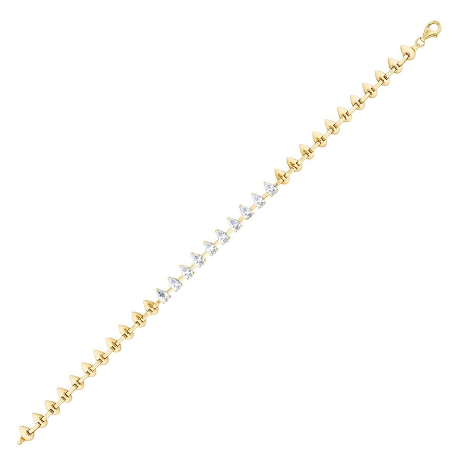 Armband mit Tropfenstein aus Gold