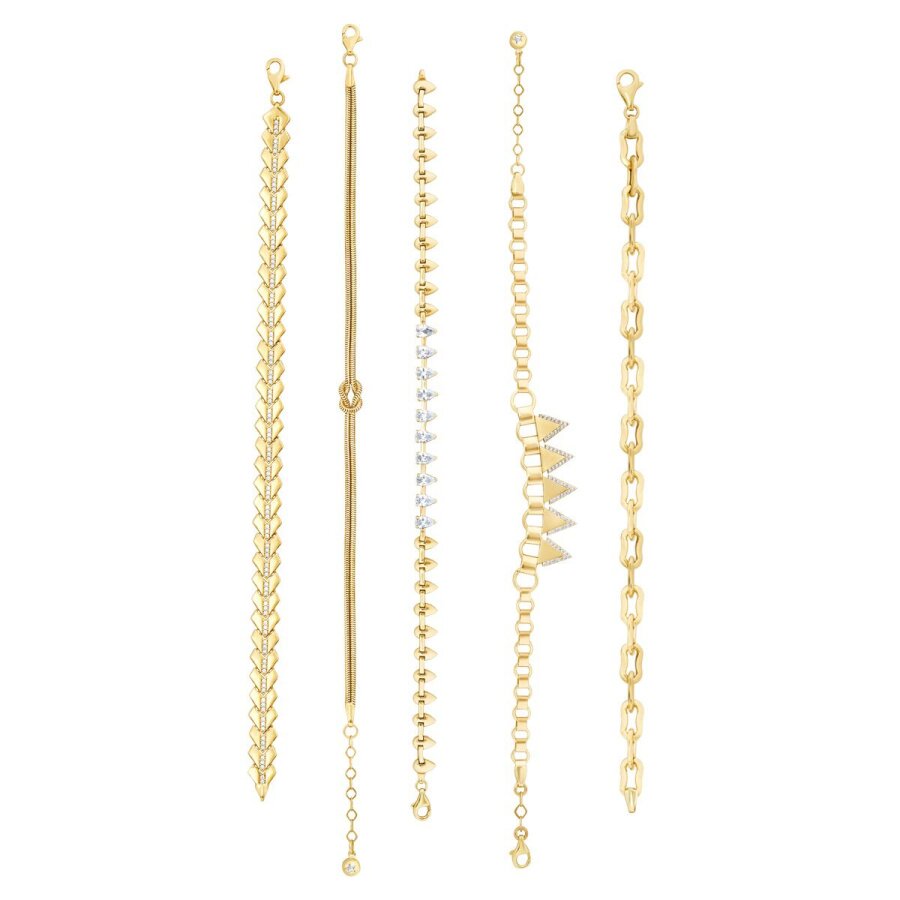 Armband mit Stein in Dreiecksform aus Gold