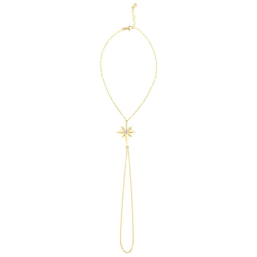 Shamballa-Armband mit Nordstern aus Gold