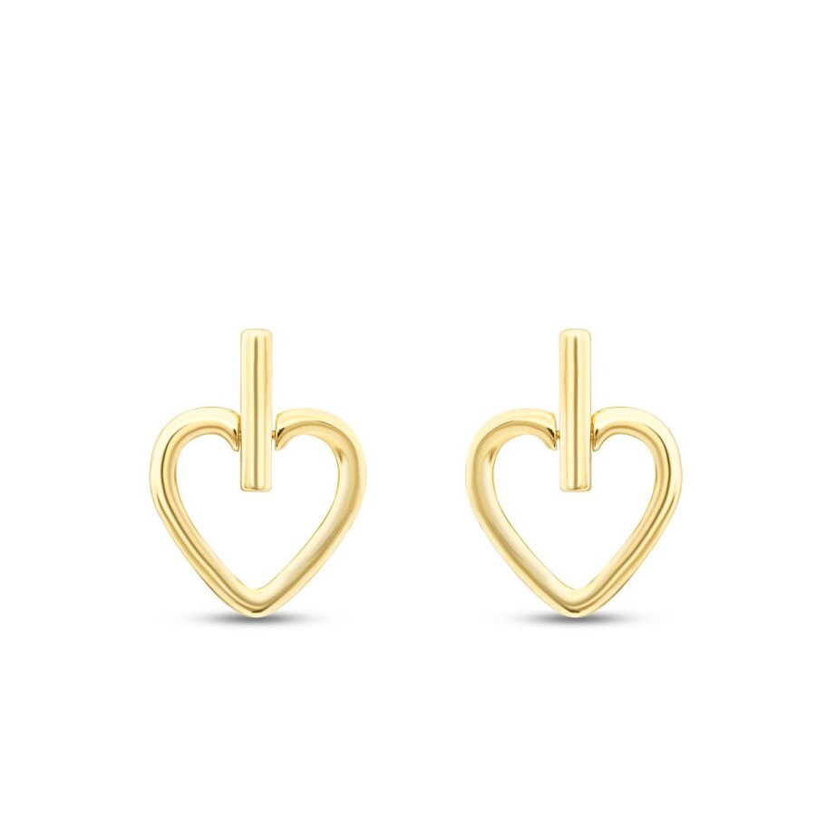 Ohrringe in Herzform aus Gold