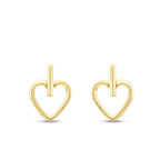 Ohrringe in Herzform aus Gold