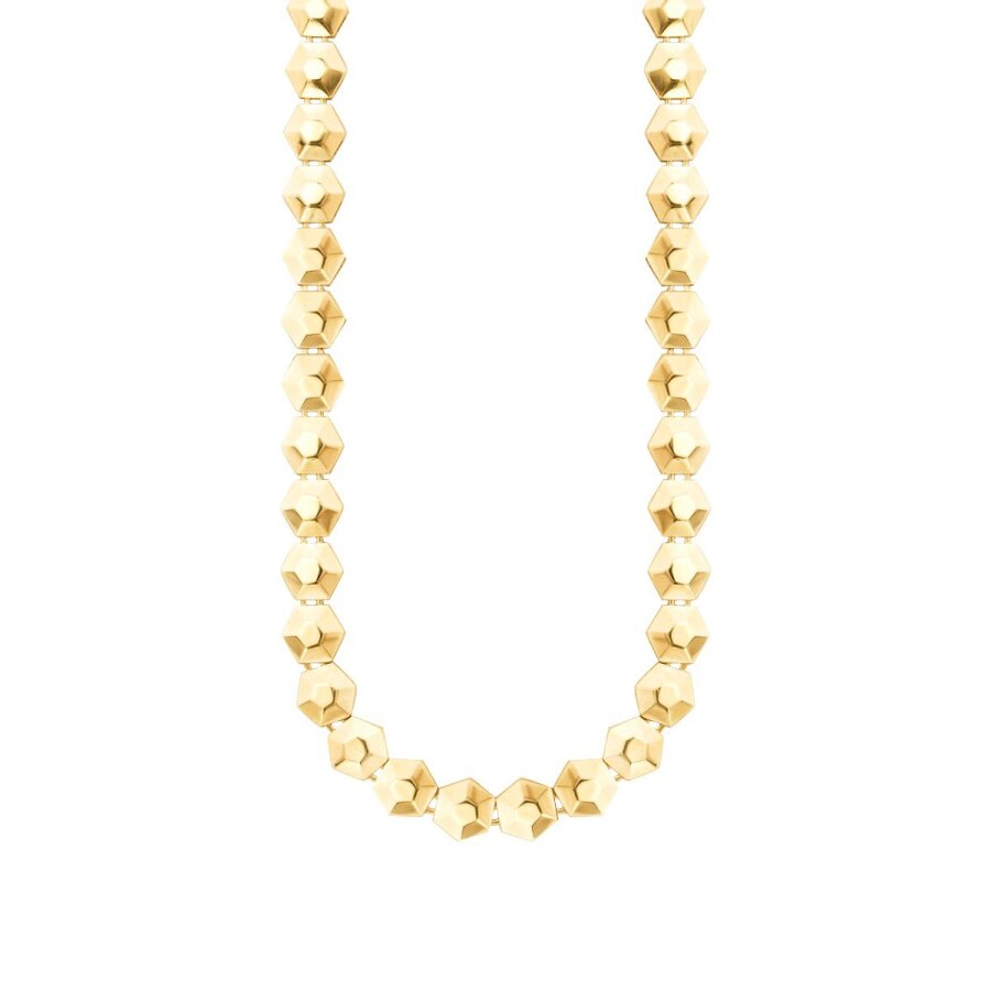 Halskette mit Hexagon-Anhänger aus Gold