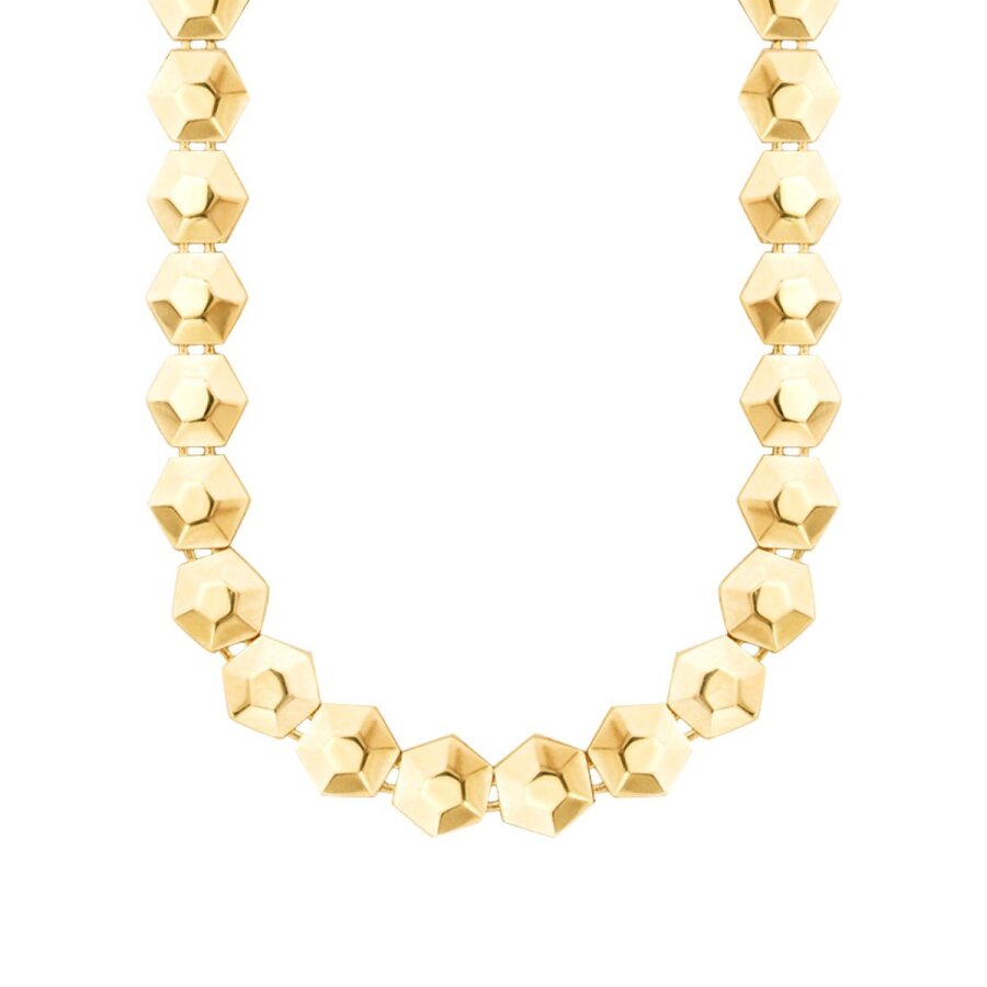 Halskette mit Hexagon-Anhänger aus Gold