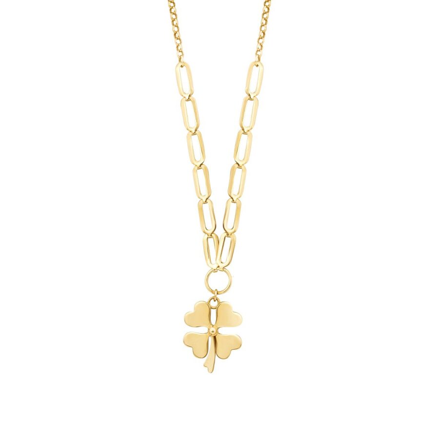 Halskette mit Kleeblatt-Motiv aus Gold
