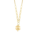 Halskette mit Kleeblatt-Motiv aus Gold