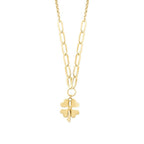 Halskette mit Kleeblatt-Motiv aus Gold
