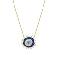 Halskette mit blauem Auge-Stein aus Gold