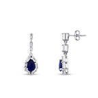 1,59 ct. Diamant Saphir Ohrringe