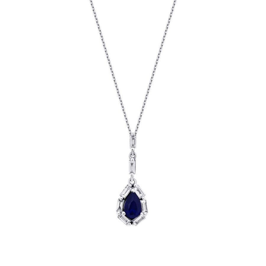 0.75 ct. Diamant Saphir Halskette