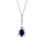 0.75 ct. Diamant Saphir Halskette