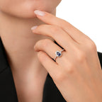 0,66 ct. Diamant Saphir Ring