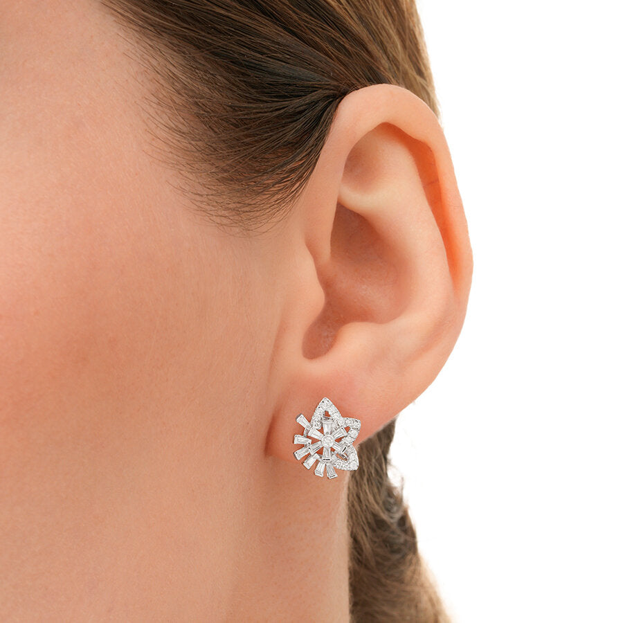 0,41 ct. Diamant Baguette Stern Ohrringe