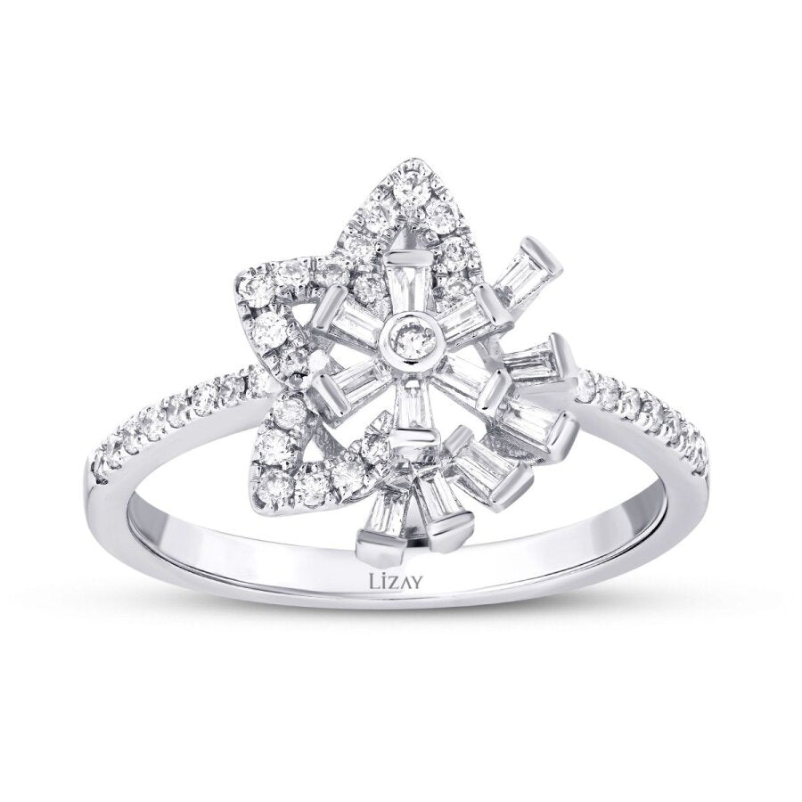 0,30 ct. Diamant Baguette Stern Ring