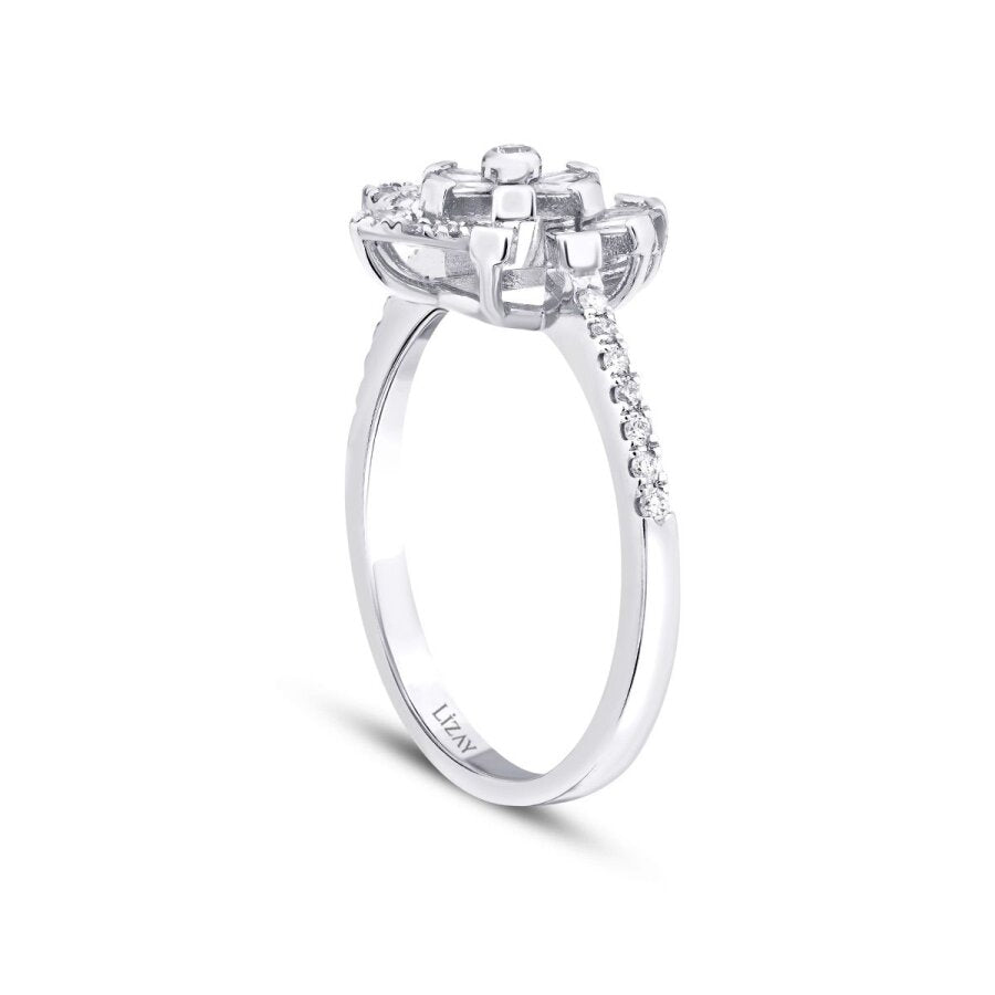 0,30 ct. Diamant Baguette Stern Ring