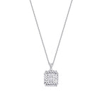 0,08 ct. Diamant Baguette Halskette