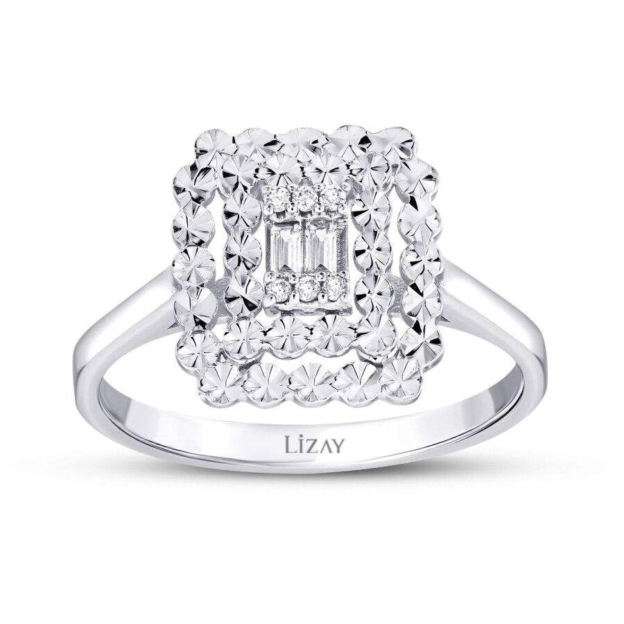 0,08 ct. Diamant Baguette Ring