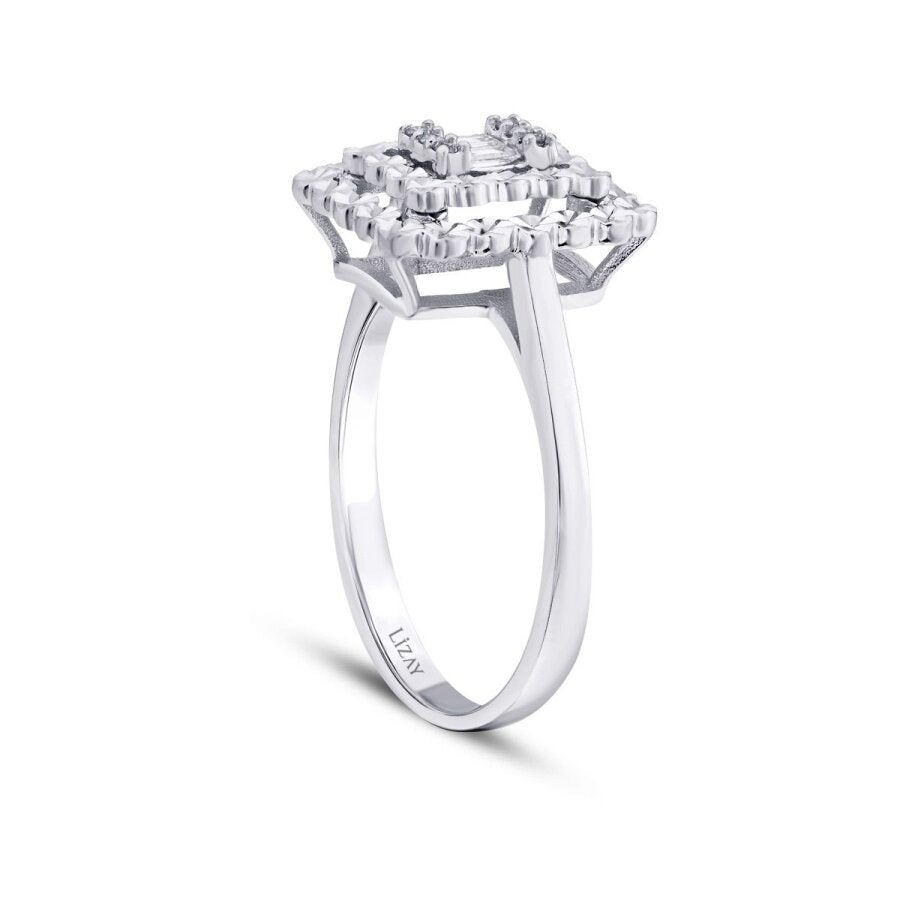 0,08 ct. Diamant Baguette Ring