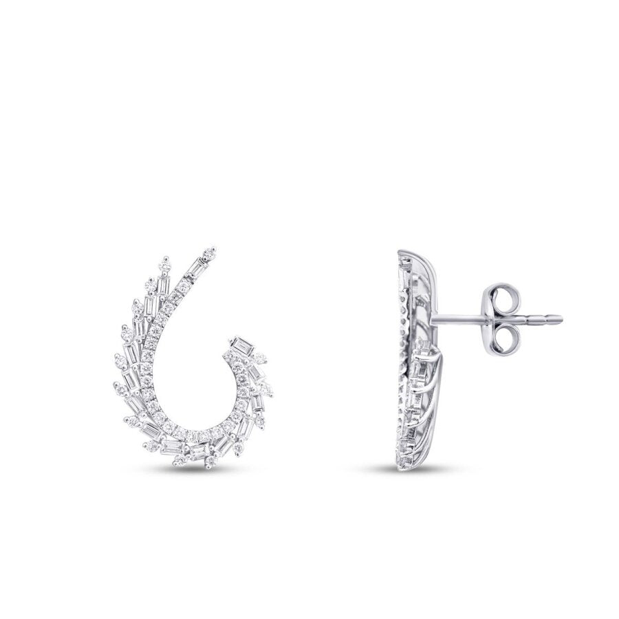 1.12 ct. Diamant Baguette Ohrringe