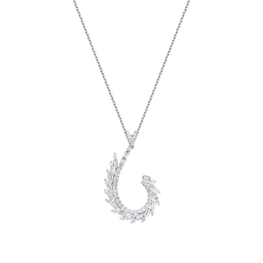 0.96 ct. Diamant Baguette Halskette