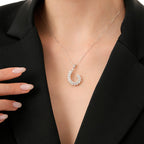 0,96 ct. Diamant Baguette Halskette