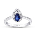 0,66 ct. Diamant Saphir Ring