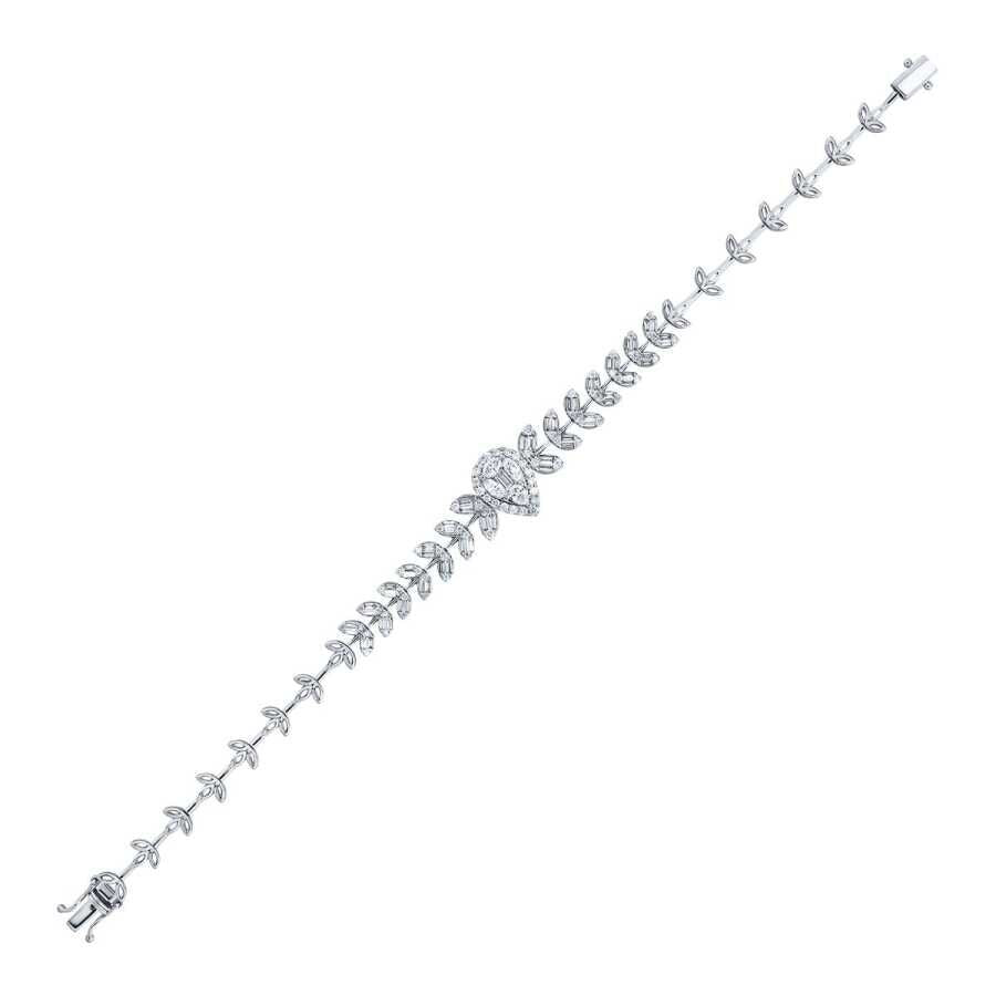 1.47 ct. Diamant Baguette Tropfen Armband