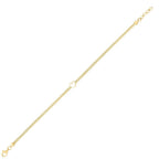 Herz-Fischgrätenarmband aus Gold