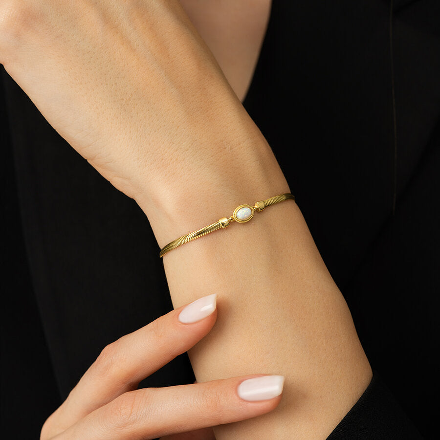 Opalstein-Armband aus Gold