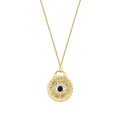 Halskette mit blauem Nazar-Auge aus Gold