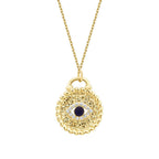 Halskette mit blauem Nazar-Auge aus Gold