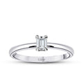 0,20 ct. Diamant Smaragd Schliff Solitär Verlobungsring