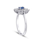 0.57 ct. Diamant Saphir Ring