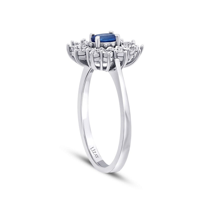 0.57 ct. Diamant Saphir Ring