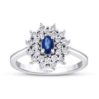0.57 ct. Diamant Saphir Ring