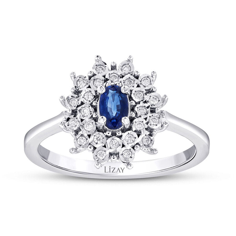 0.57 ct. Diamant Saphir Ring