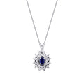 0,44 ct. Diamant Saphir Halskette