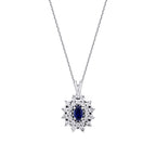 0,44 ct. Diamant Saphir Halskette