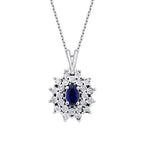 0,44 ct. Diamant Saphir Halskette