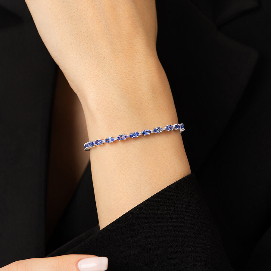 6,73 ct. Diamant Tansanit Armband