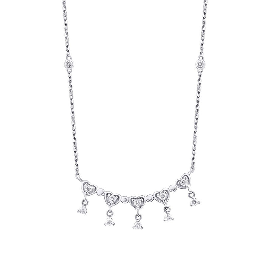 0,39 ct. Diamant Herz Halskette